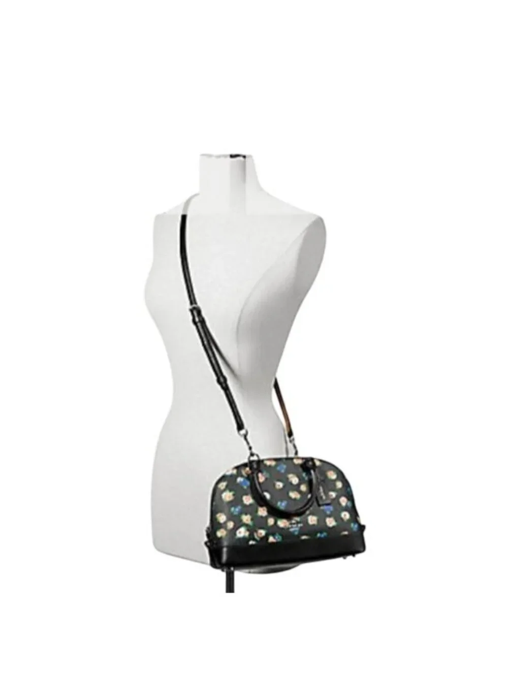 Coach F57624 Mini Sierra Satchel in Tea Rose, SV/ Black Multi